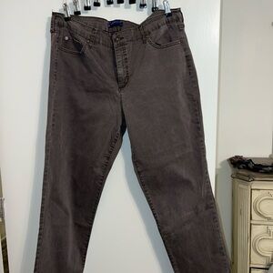 Bandolino Mandie tapered leg womens size 20w brown jeans Inseam 29”